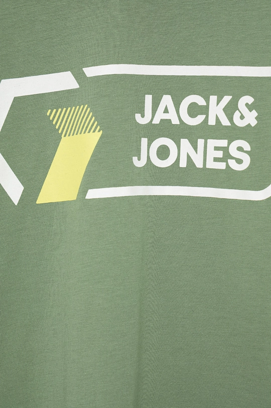 Detské bavlnené tričko Jack & Jones zelená