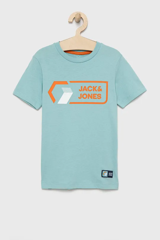 τιρκουάζ Παιδικό βαμβακερό μπλουζάκι Jack & Jones Για αγόρια