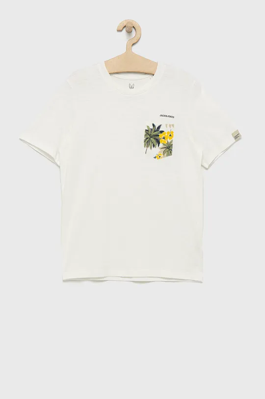 λευκό Παιδικό βαμβακερό μπλουζάκι Jack & Jones Για αγόρια