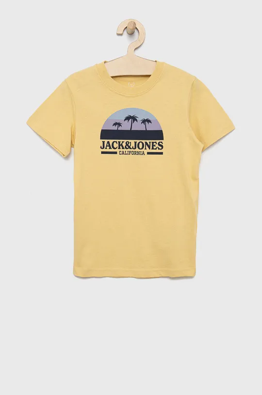žltá Detské bavlnené tričko Jack & Jones Chlapčenský