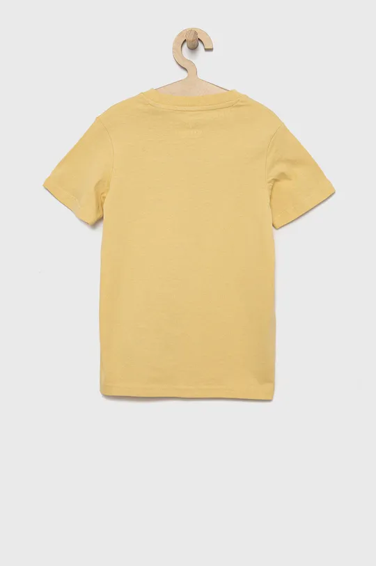 Παιδικό βαμβακερό μπλουζάκι Jack & Jones κίτρινο