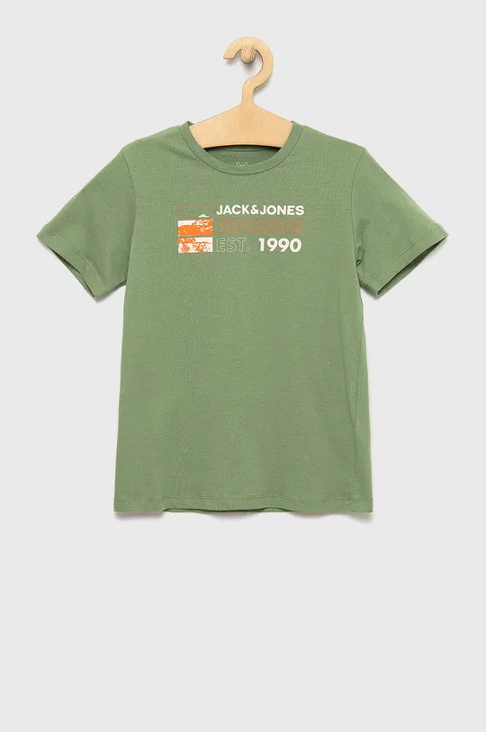 zelena Dječja pamučna majica kratkih rukava Jack & Jones Za dječake