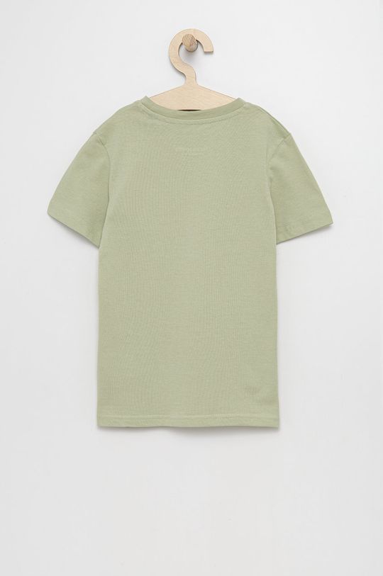 Detské bavlnené tričko Jack & Jones svetlá olivová
