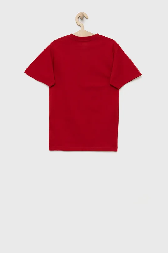 Παιδικό βαμβακερό μπλουζάκι Vans κόκκινο