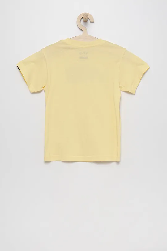 Παιδικό βαμβακερό μπλουζάκι Vans κίτρινο
