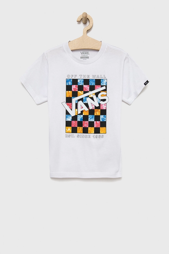 biały Vans t-shirt bawełniany dziecięcy Chłopięcy