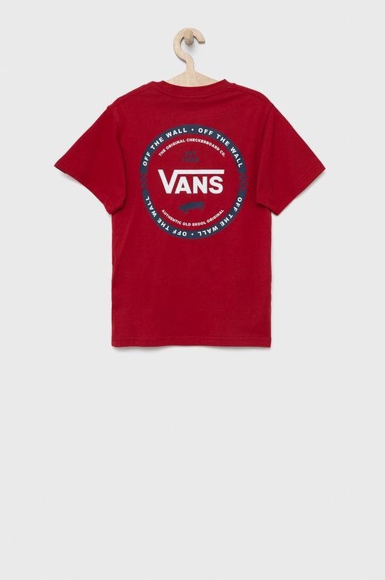 Vans t-shirt bawełniany dziecięcy czerwony