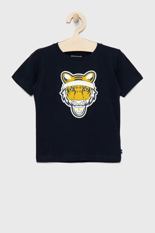 granatowy Tom Tailor t-shirt bawełniany dziecięcy Chłopięcy