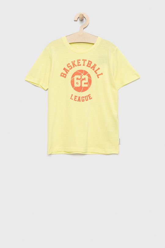 jasny żółty Tom Tailor t-shirt bawełniany dziecięcy Chłopięcy