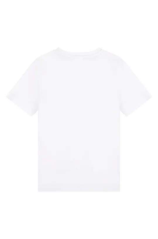 Boss t-shirt bawełniany dziecięcy J25N83.114.150 biały