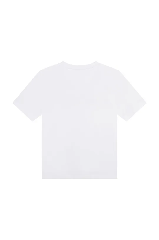 Παιδικό βαμβακερό μπλουζάκι Boss λευκό