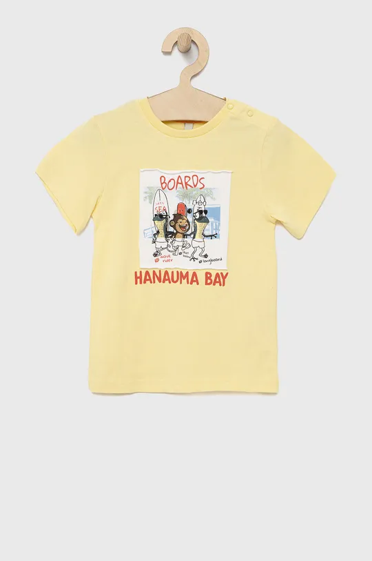 żółty Birba&Trybeyond t-shirt bawełniany dziecięcy . Chłopięcy