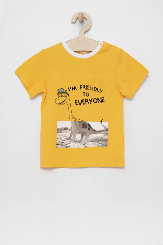 rumena Birba&Trybeyond bombažna otroška majica Fantovski