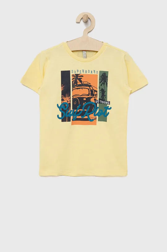 κίτρινο Παιδικό βαμβακερό μπλουζάκι Birba&Trybeyond Για αγόρια