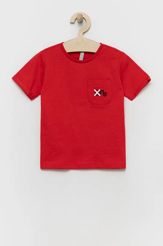 czerwony Birba&Trybeyond t-shirt bawełniany dziecięcy Chłopięcy
