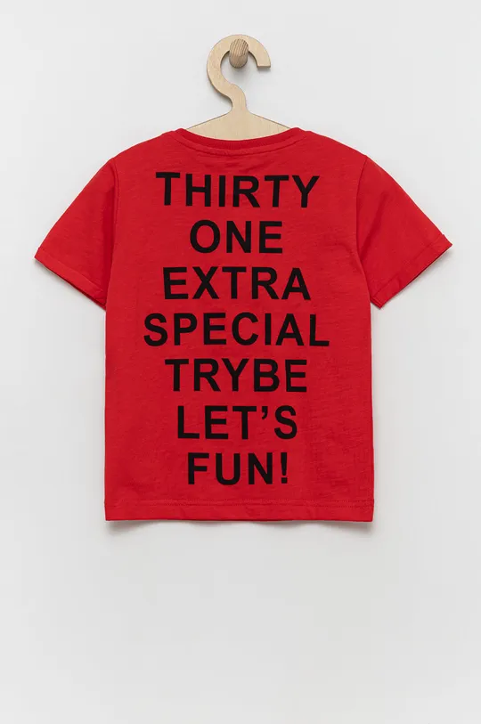 Παιδικό βαμβακερό μπλουζάκι Birba&Trybeyond κόκκινο