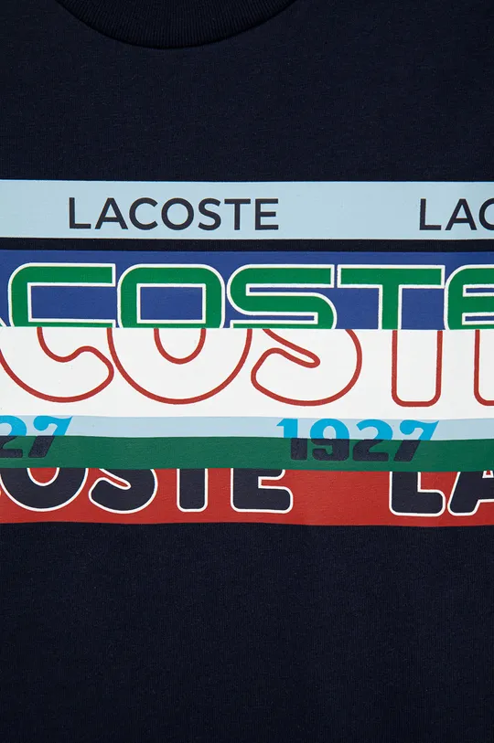 Detské bavlnené tričko Lacoste  100% Bavlna