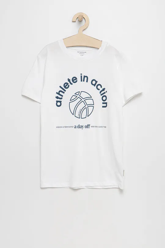 белый Детская хлопковая футболка Tom Tailor Для мальчиков