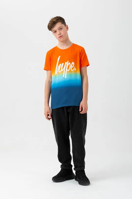 Παιδικό βαμβακερό μπλουζάκι Hype πορτοκαλί