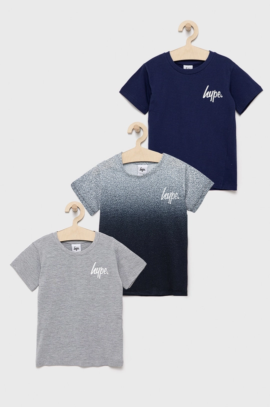 szary Hype t-shirt bawełniany dziecięcy (3-pack) Chłopięcy