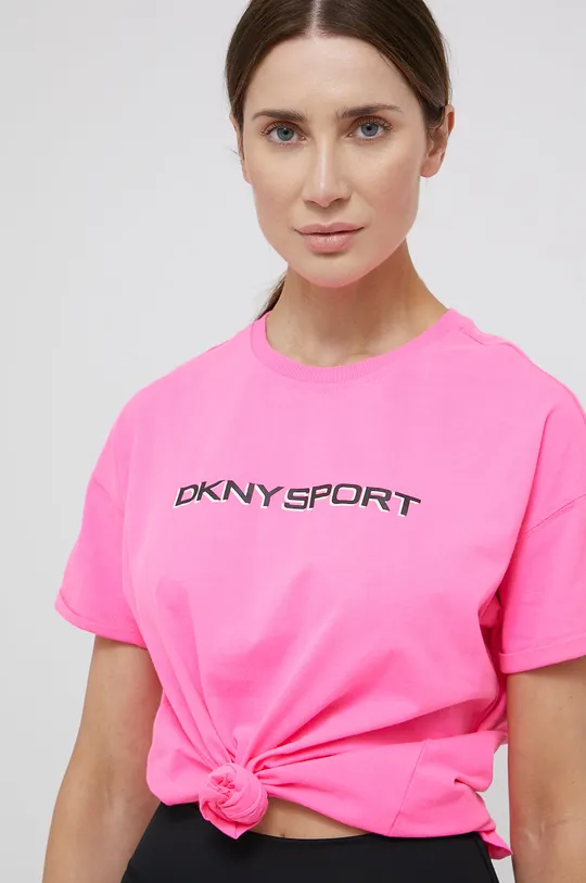 różowy Dkny T-shirt bawełniany DP1T8771
