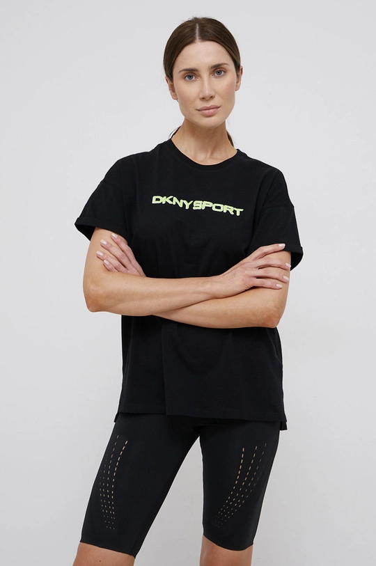 czarny Dkny T-shirt bawełniany DP1T8771 Damski