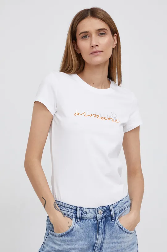 biały Armani Exchange t-shirt 3LYTKD.YJ5UZ Damski