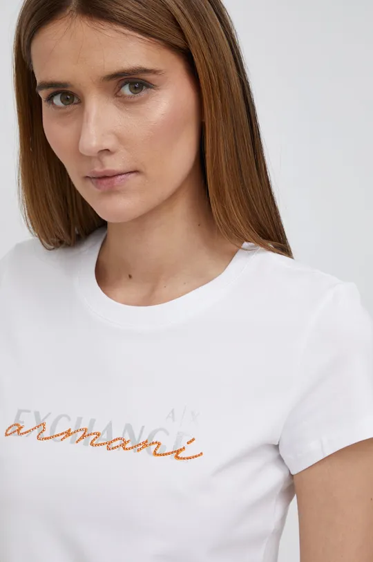 biały Armani Exchange t-shirt 3LYTKD.YJ5UZ