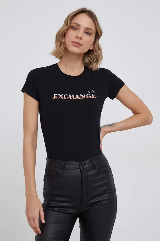 czarny Armani Exchange t-shirt 3LYTKD.YJ5UZ Damski