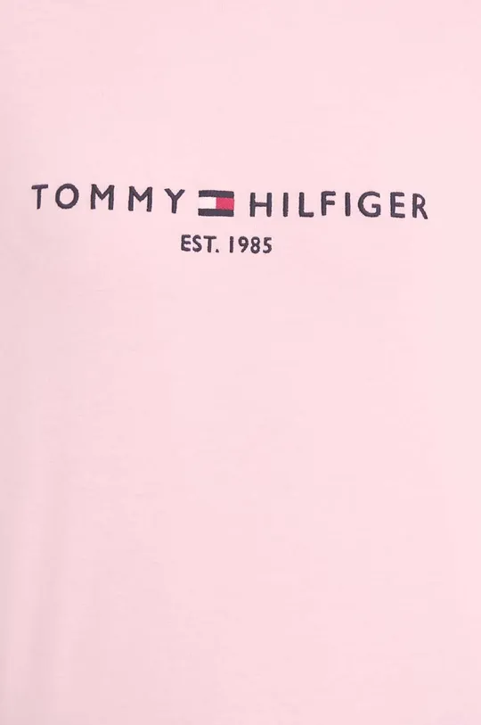 pastelová ružová Bavlnené tričko Tommy Hilfiger