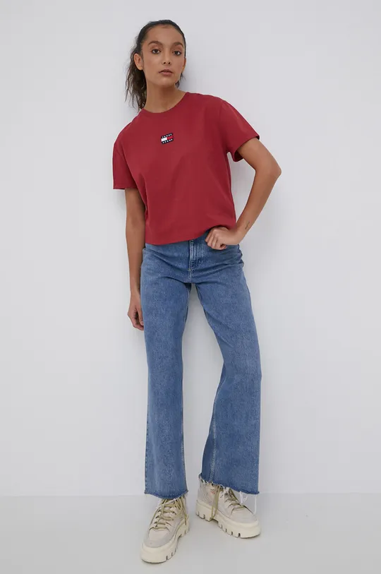 Tričko Tommy Jeans červená