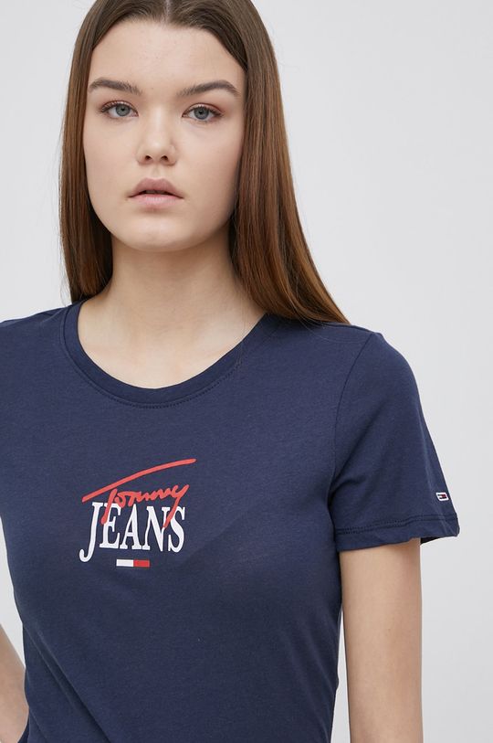 tmavomodrá Tričko Tommy Jeans