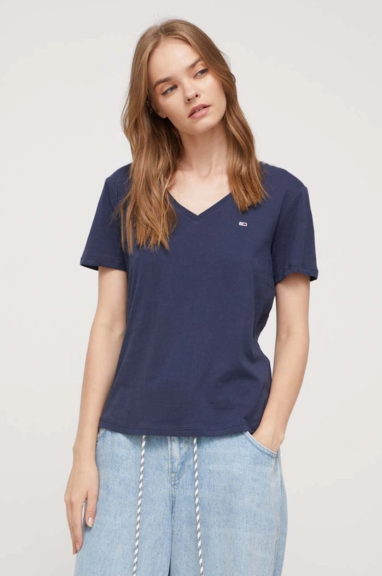 Tommy Jeans t-shirt bawełniany (2-pack) DW0DW11458.PPYY różowy