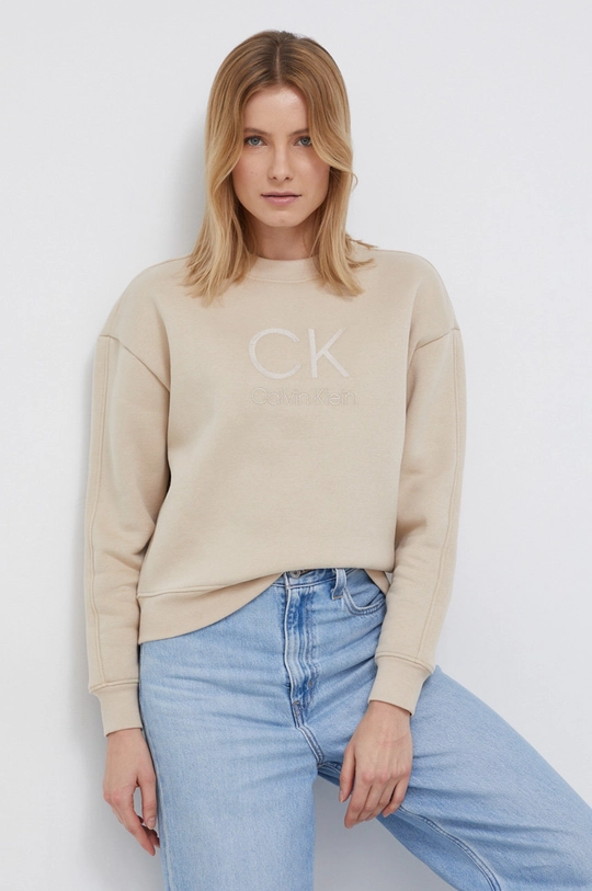 beżowy Calvin Klein Bluza Damski