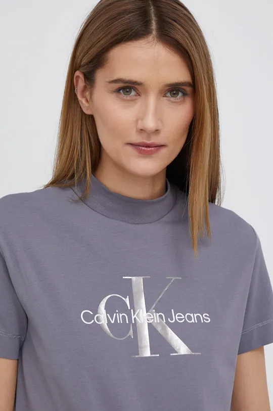 γκρί Μπλουζάκι Calvin Klein Jeans