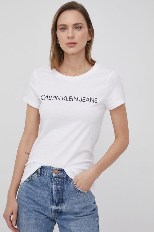 Bavlnené tričko Calvin Klein Jeans telová