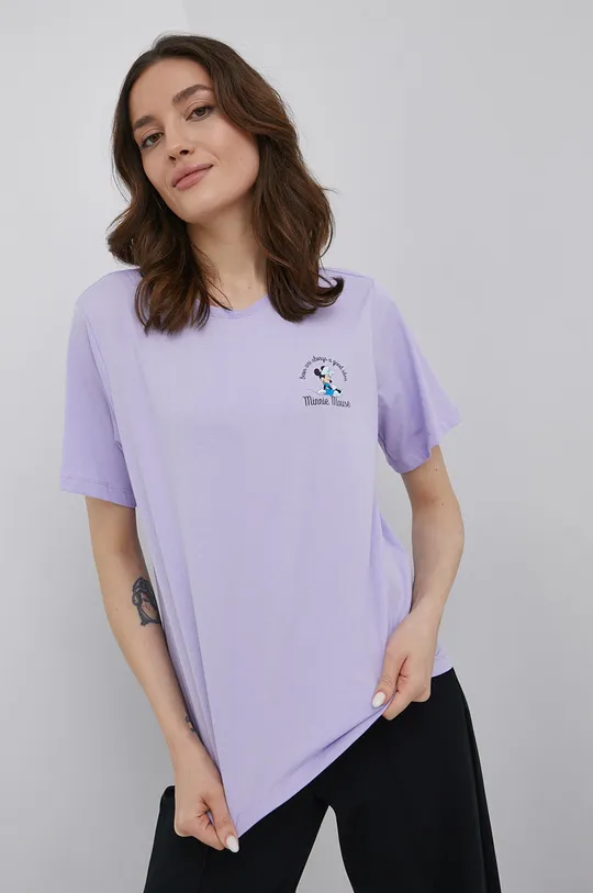 μωβ Βαμβακερό μπλουζάκι JDY Γυναικεία