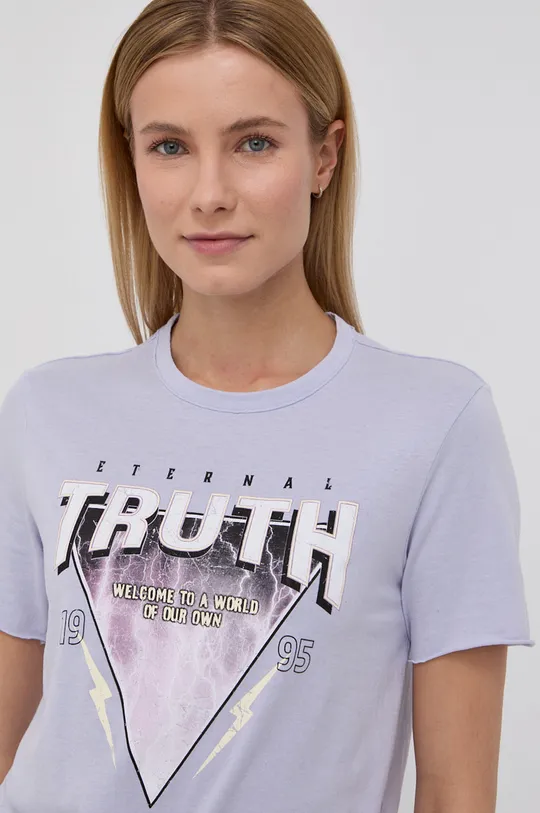 fioletowy Only T-shirt bawełniany