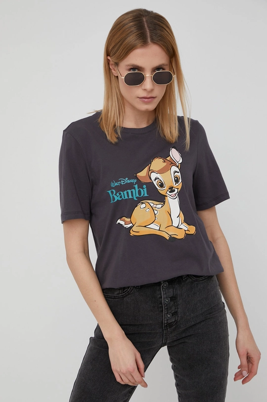 szary Only t-shirt bawełniany x Disney Damski