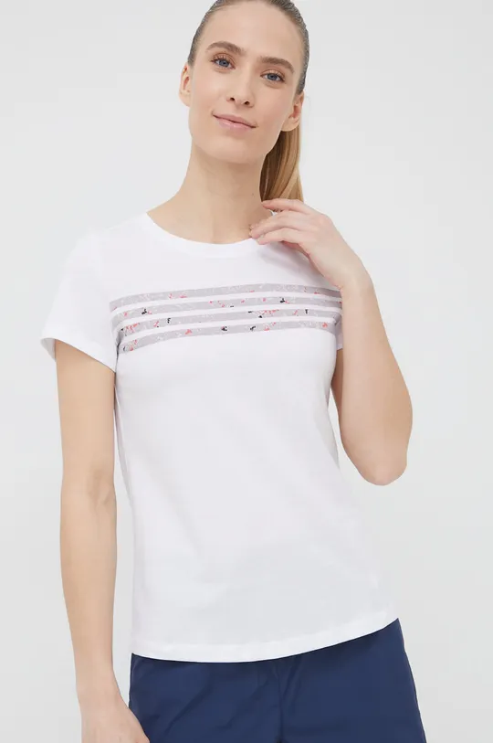 λευκό Βαμβακερό μπλουζάκι Only Play Γυναικεία