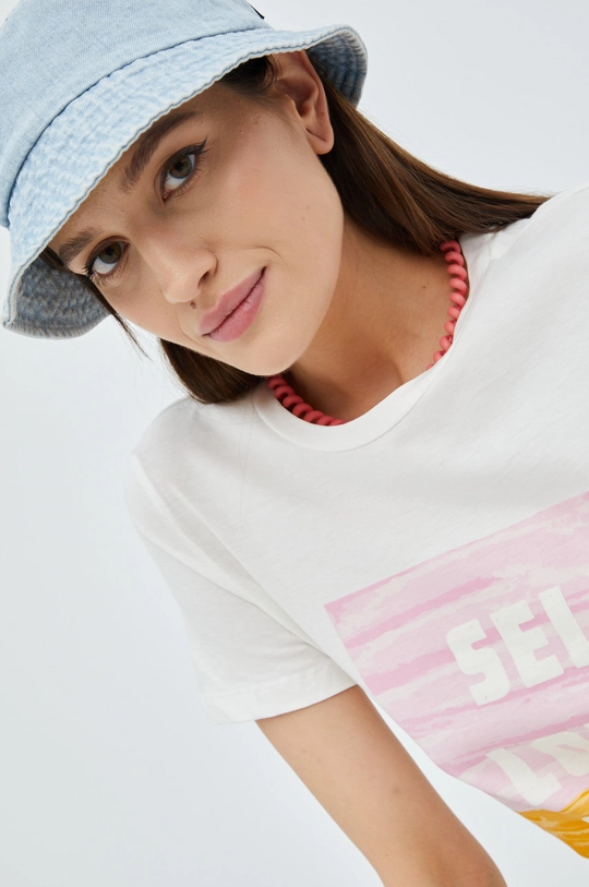 biały Vero Moda t-shirt bawełniany