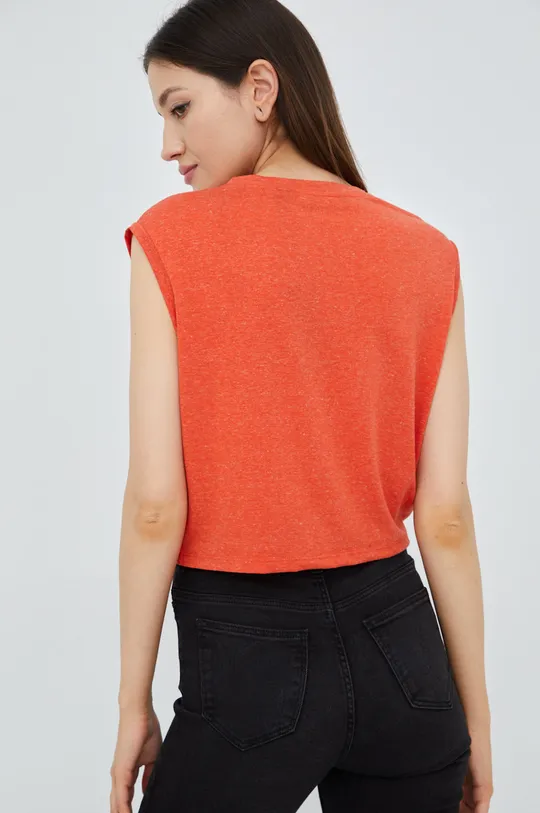 Top s prímesou ľanu Vero Moda  82% Polyester, 14% Ľan, 4% Elastan