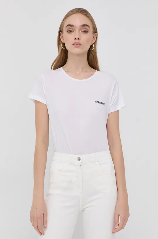 λευκό Βαμβακερό μπλουζάκι Patrizia Pepe Γυναικεία