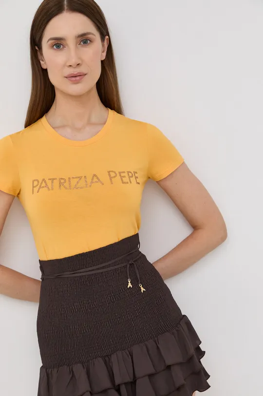 żółty Patrizia Pepe t-shirt Damski