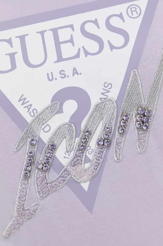 Βαμβακερό μπλουζάκι Guess Γυναικεία