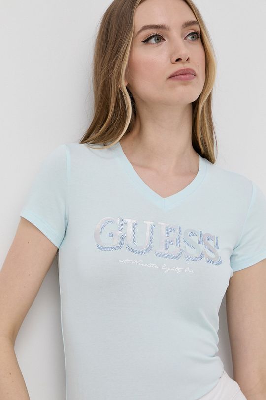 jasny niebieski Guess t-shirt W2GI05.J1300