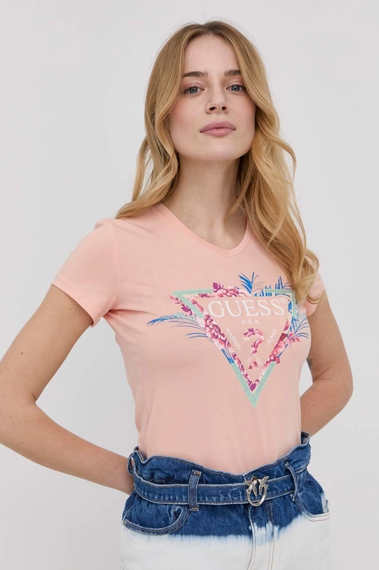 pomarańczowy Guess t-shirt