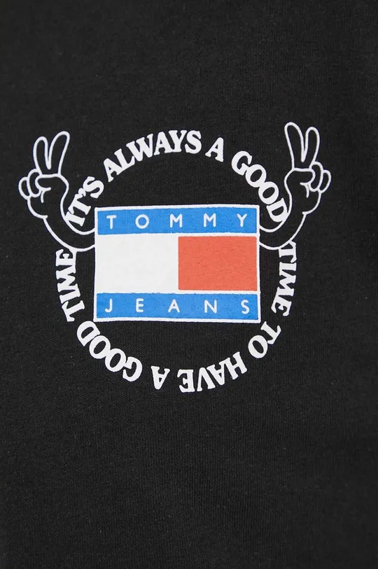 czarny Tommy Jeans t-shirt bawełniany DW0DW12845.PPYY