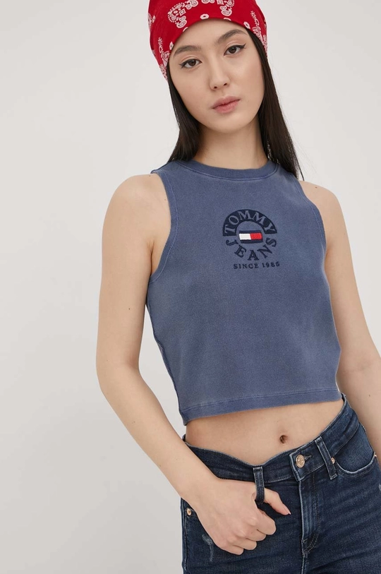 tmavomodrá Top Tommy Jeans Dámsky