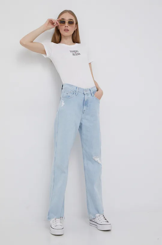 Μπλουζάκι Tommy Jeans λευκό